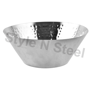 Bol martelé conique en acier inoxydable Design classique avec bol décoratif élégant - Product Image 2