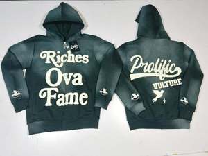 Sudadera con capucha con cremallera y lavado ácido de piedra de alta calidad, Sudadera con capucha con cremallera francesa personalizada para hombre - Product Image 6