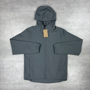 Chándal cortavientos impermeable para exteriores con estampado personalizado, ropa de entrenamiento transpirable de talla grande para correr en invierno, patrón sólido - Product Image 3