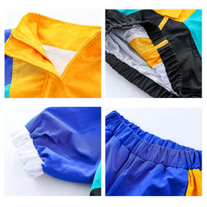 Conjunto Deportivo Ligero para Niños, Chaqueta Cortavientos con Cierre y Pantalones Jogger de 2 Piezas, Diseño Color Block, 100% Nailon - Product Image 4