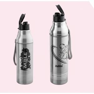 Termo ANAX de Acero Inoxidable de 1000 ml, Botella Térmica de Doble Pared Aislada para Bebidas Frías y Calientes, Color Plateado - Product Image 1