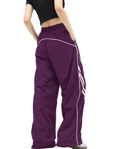 Pantalones casuales personalizados de poliéster, pantalones cargo holgados, ligeros, transpirables, duraderos, de cintura alta, cómodos para mujer - Product Image 2