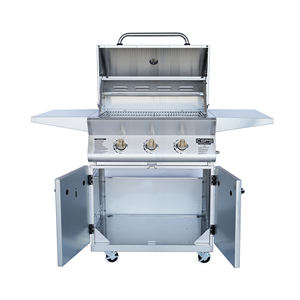 CSPS 3-Burner Inox 304 Stainless Steel Outdoor Gas BBQ Grill <b>Trolley</b> Flame Safety Device Easily Assembled - Product Image 3