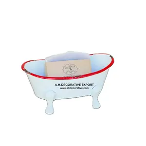 Yeni tasarım beyaz renk sabunluk bulaşık küvet için dekorasyon ev banyo ve lavabo dekorasyon sabunluk ayaklı bacak