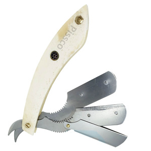 Herramienta de Barbería Personalizada para Salón, Navaja de Afeitar Plegable de Acero Inoxidable para Cortar el Cabello, Navaja Recta de Acero Inoxidable - Product Image 3