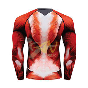 High Quality Custom Design <b>Compression</b> <b>Gym</b> <b>Shirts</b> Surfing Long Sleeve UV BJJ Spandex Rashguard MMA Sublimated Mens Rash Guard - Product Image 5