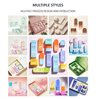 Nouveau Design Unique Set d'Emballages Vide Luxe en Verre Dépoli 50g 30ml 50ml 100ml pour Bouteilles de Lotion Cosmétique, Sérum et Pots de Crème de Soin