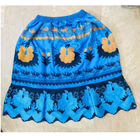 Falda Lápiz Tradicional de Micronesia, Chuuk, Pohnpei, Bordada, Informal, de Tela de Algodón, Antibacteriana, Hasta el Tobillo, para Mujer