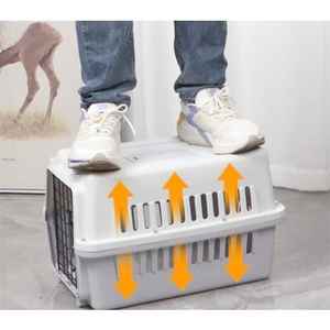 Sac de transport rigide de luxe en tissu Oxford de qualité, écologique, pour petits chiens et chats, motif uni - Product Image 5