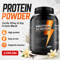 Poudre de Protéine de Lactosérum et de Soja Vanille 2,27 kg (5 lb) – Mélange Riche en Protéines pour Nutrition Sportive, Croissance Musculaire et Récupération – OEM ODM Marque Privée