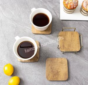 Sous-verre en bois de manguier de forme antique avec des sous-verres de qualité supérieure offerts par WONDEROVERSEAS - Product Image 4