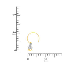 Anillo de Nariz de Titanio G23 Chapado en Oro con Cristal de Zirconia - Product Image 5