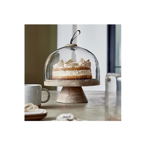 Pedestal de exhibición de pastel de madera con mango hecho a mano mejor, soporte para pastel para restaurantes en casa, uso en fiestas - Product Image 1