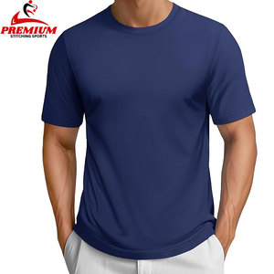 T-shirts pour hommes de haute qualité 100% coton T-shirts de couleur unie vierge impression personnalisée sérigraphie Logo T-shirts pour hommes - Product Image 2