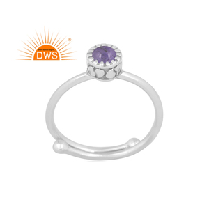 Latest Custom Design Fine Sterling Silver Natural Tanzanite Gemstone <b>Adjustable</b> <b>Ring</b> Jewelry For Women Gift For Her - Product Image 1