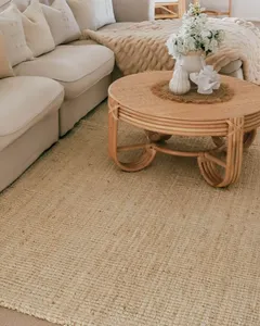 Modern Design Tufted Jute Area Rugs & Sets Custom Logo & Color Embroidered for Home Living Room Decor Available for Bulk Supply - Product Image 4