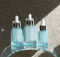 Flacon compte-gouttes pour sérum cosmétique transparent, huile essentielle pour soins de la peau, couleur personnalisée, 1 oz 30 ml