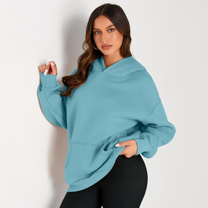 Venta al por mayor de sudaderas con capucha personalizadas para mujer, jersey de gran tamaño, conjunto con cremallera, ropa de calle de moda de invierno de talla grande - Product Image 1