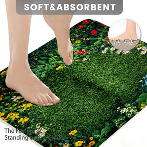 Custom Printed Printed <b>Bathroom</b> Rug <b>Set</b> for <b>Bathroom</b> Non-Slip Shower Curtain Bath <b>Mat</b> - Product Image 3