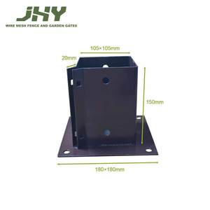 Plaque <span class=keywords><strong>de</strong></span> base carrée pour <span class=keywords><strong>poteau</strong></span> <span class=keywords><strong>de</strong></span> clôture <span class=keywords><strong>de</strong></span> jardin en métal galvanisé antirouille - Product Image 5