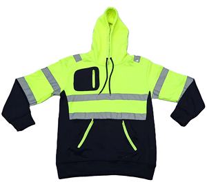 Sudadera de Algodón Reflectante de Alta Visibilidad, Ropa de Trabajo de Invierno, Camisa de Seguridad, Sudaderas con Capucha de Manga Larga - Product Image 4