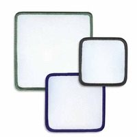 Patchs personnalisés à bords épais patchs à repasser patchs de sublimation broderie vierge boucle et crochet badge en vrac