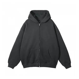Winter Men's Custom Logo Zipper Hoodies with Digital Printing 100% Cotton Outdoor Use - Product Image 6