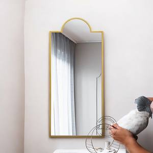 Espejo de piso de longitud completa de diseño moderno con marco de metal Espejo decorativo de tocador de dormitorio grande - Product Image 5