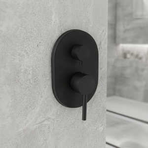 Mitigeur de douche encastré Femme Koricini avec inverseur noir mat - Product Image 5