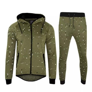 Logo personnalisé ensembles survêtement hommes automne hiver sweat à capuche cordon tenue vêtements de sport 2025 fermeture éclair gros survêtements - Product Image 1