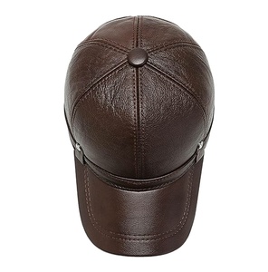 Sombreros de vaquero de cuero marrón de fabricante Sombreros de cuero de viaje casuales Sombrero de cuero caro - Product Image 4