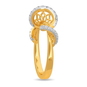Bague de fiançailles Moissanite en forme d'ADN avec diamant original en or rose, 0.5 CT, coupe ronde, meilleure bague de proposition pour elle - Product Image 3