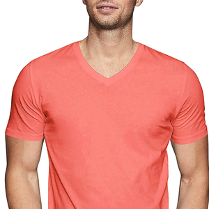 Camiseta de Manga Larga con Cuello en V para Hombre de Alta Calidad, 100% Algodón, Transpirable, Ecológica, de Tela Canvas, Personalizable, Talla Grande - Product Image 3
