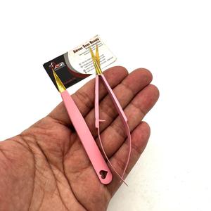 Pince à épiler pour sourcils à pointe inclinée rose mat avec ciseaux en forme de cœur et à ressort, personnalisable, vente en gros, outil de mise en forme des sourcils, épilation - Product Image 5