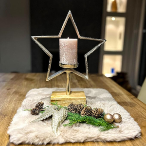 เชิงเทียนทรงดาวทำจากโลหะ Op เชิงเทียนและแท่นวางเทียนตกแต่งคริสต์มาสและเทศกาลทั้งหมดดีไซน์ไม่เหมือนใคร - Product Image 3