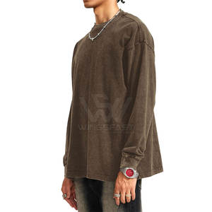 Servicio OEM, venta al por mayor, sudadera de lavado ácido para hombre, último diseño básico hecho en Pakistán, sudadera de lavado ácido - Product Image 3