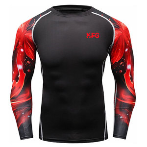 Haut de sport respirant et écologique en Spandex/Polyester de haute qualité pour homme, manches longues, protection anti-UV, conçu pour une performance supérieure - Product Image 1