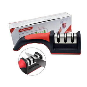 Aiguiseur de couteaux Myrva avec lames en acier inoxydable à grain grossier, outil d'affûtage manuel durable pour couteaux en métal, lavage à la main uniquement - Product Image 4