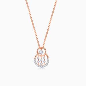 Pendentif en or rose avec diamant de laboratoire Glory Cluster, conçu pour une brillance raffinée au quotidien - Product Image 1