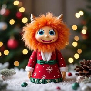ตุ๊กตาคริสต์มาสทรงเดรสหยิกสไตล์มอนสเตอร์โดยฟิชเชอร์ - Product Image 3