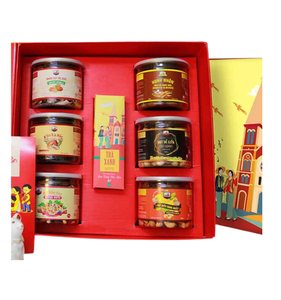 กล่องของขวัญขนมตรุษจีนแบบพับได้ ดีไซน์เอง หรูหรา กล่องของขวัญตรุษจีน บรรจุภัณฑ์กล่องของขวัญตรุษจีน - Product Image 3