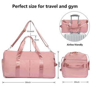 Bolsa de gimnasio de Viaje Unisex de nuevo diseño 2025 al por mayor bolsa de deporte de nailon duradera con logotipo personalizado - Product Image 2