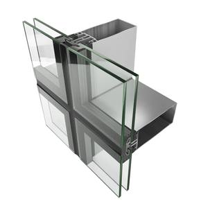 Profil de mur-rideau en aluminium série 6000, modèle TD14, système structurel, conception de matrices de précision, finition de surface avancée, découpe - Product Image 4