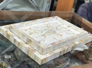 Plateau en nacre fait main élégant pour le service de thé et de café pour le salon ou les cadeaux quantité minimale de commande 20pcs - Product Image 4