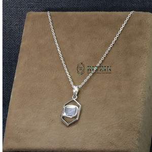 Collar con Colgante de Piedra Natural en Plata de Ley 925 para Mujer, Regalo para Fiestas y Aniversarios - Product Image 4