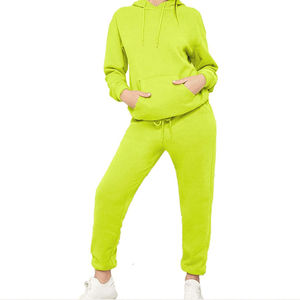 Conjunto Deportivo Informal Ajustado para Mujer, Sudadera con Capucha Transpirable y Pantalones Deportivos en Colores Atractivos para Invierno con Entrega Rápida - Product Image 2