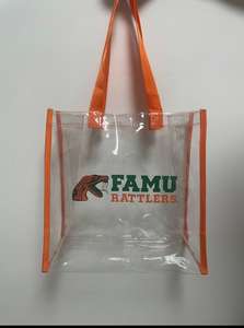 FAMU Florida A & M กระเป๋าผ้าใบปักลายมหาวิทยาลัยพร้อมดีไซน์เปิดเพื่อความสะดวกในการช้อปปิ้ง - Product Image 4
