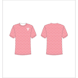 Camiseta de Manga Corta para Hombre, Color Rosa con Puntos, Corte Regular, Cuello Redondo, Ropa Casual Transpirable, Trackstar OEM, Marca Privada TSI-G05-P0716 - Product Image 1