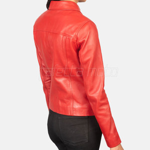 New Style Light <b>Weight</b> <b>Blank</b> Windproof Women Clothing Custom Popular High Quality Women Motorbike Leather Jackets - Product Image 4