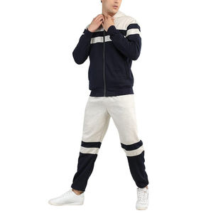 Ensembles de survêtement coupe-vent de jogging avec logo personnalisé de haute qualité pour garçons Ensemble de survêtement à fermeture éclair de coupe régulière pour hommes au design personnalisé - Product Image 1